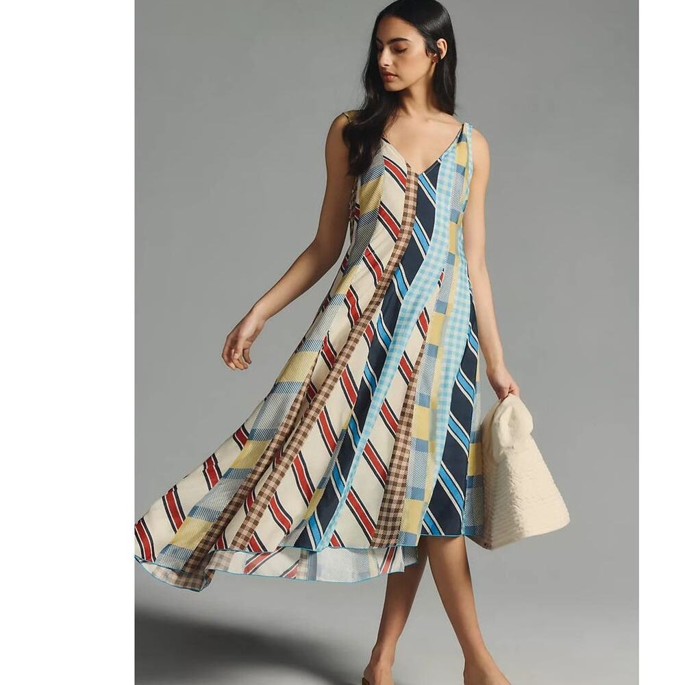 New Anthropologie Hope for Flowers Sleeveless Asymmetrical Dress $498 Small